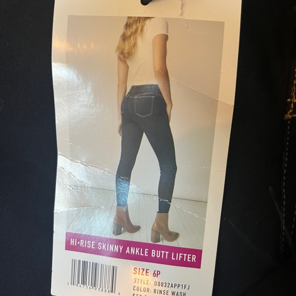 Hi-Rise Skinny Ankle Jeans FAITH JEANS  BUTT LIFTER - Picture 1 of 5